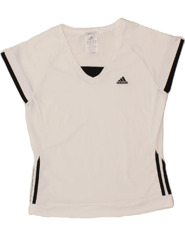 ADIDAS Womens Clima 365 T-Shirt Top UK 16 Large White Colourblock Asymmetrical Pockets Print ADIDAS Womens Clima 365 T-Shirt Top UK 16 Large White Colourblock Asymmetrical Pockets Print