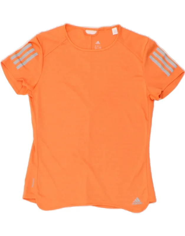 ADIDAS Womens Climacool T-Shirt Top UK 12/14 Medium Orange Polyester Anti-Shrink Durable Soft ADIDAS Womens Climacool T-Shirt Top UK 12/14 Medium Orange Polyester Anti-Shrink Durable Soft