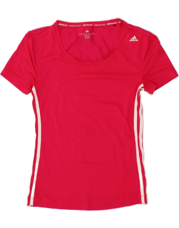 ADIDAS Womens Climacool T-Shirt Top UK 4/6 XS Pink Polyester Chenille Fabric Brocade Fabric Lace Fabric ADIDAS Womens Climacool T-Shirt Top UK 4/6 XS Pink Polyester Chenille Fabric Brocade Fabric Lace Fabric