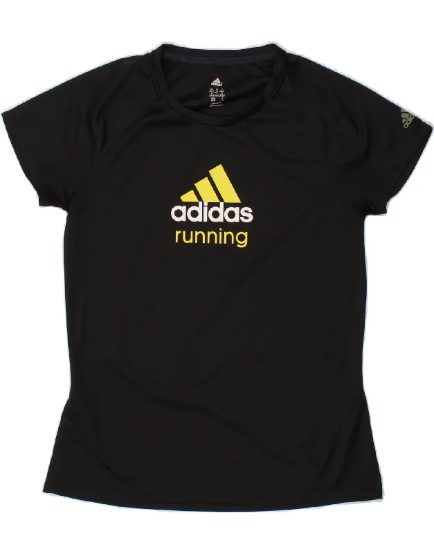 ADIDAS Womens Climalite Graphic T-Shirt Top UK 12/14 Medium Black Oversized T-Shirt Spandex breathable ADIDAS Womens Climalite Graphic T-Shirt Top UK 12/14 Medium Black Oversized T-Shirt Spandex breathable