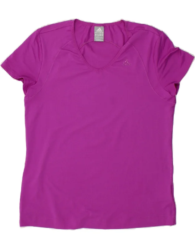 ADIDAS Womens Climalite T-Shirt Top UK 16/18 Large Purple Polyester Casual Formal Business ADIDAS Womens Climalite T-Shirt Top UK 16/18 Large Purple Polyester Casual Formal Business
