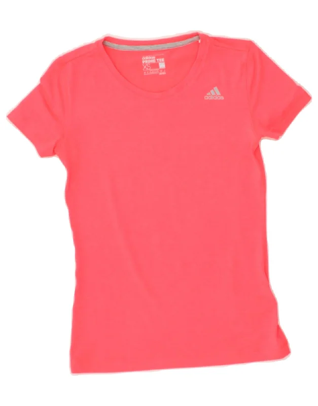 ADIDAS Womens Climalite T-Shirt Top UK 4/6 XS Pink Polyester Basic T-Shirt Crew Neck Short Sleeve ADIDAS Womens Climalite T-Shirt Top UK 4/6 XS Pink Polyester Basic T-Shirt Crew Neck Short Sleeve