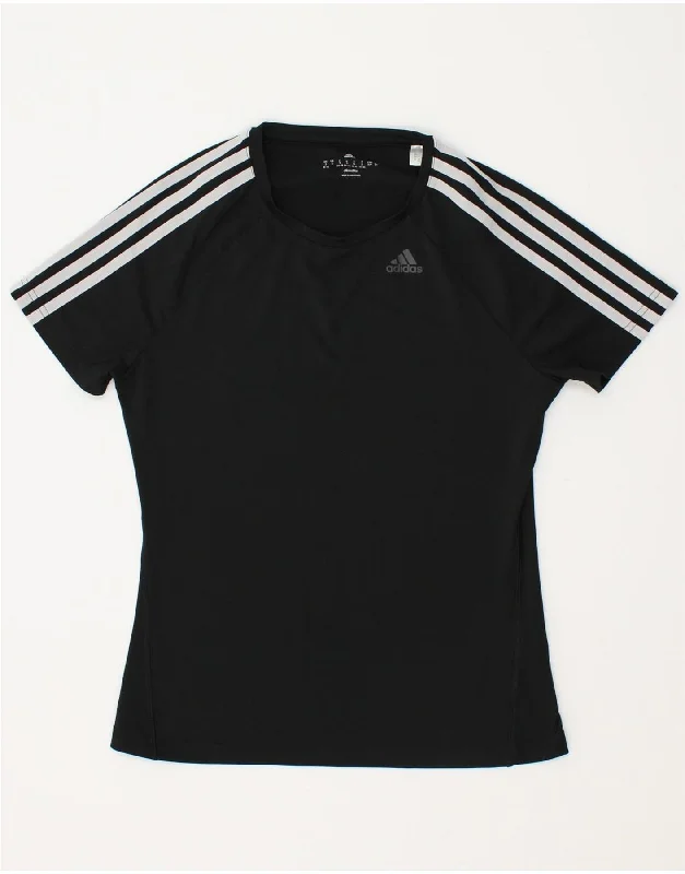 ADIDAS Womens Climalite T-Shirt Top UK 8/10 Small Black Polyester V-Neck T-Shirt Long Sleeve Cotton ADIDAS Womens Climalite T-Shirt Top UK 8/10 Small Black Polyester V-Neck T-Shirt Long Sleeve Cotton
