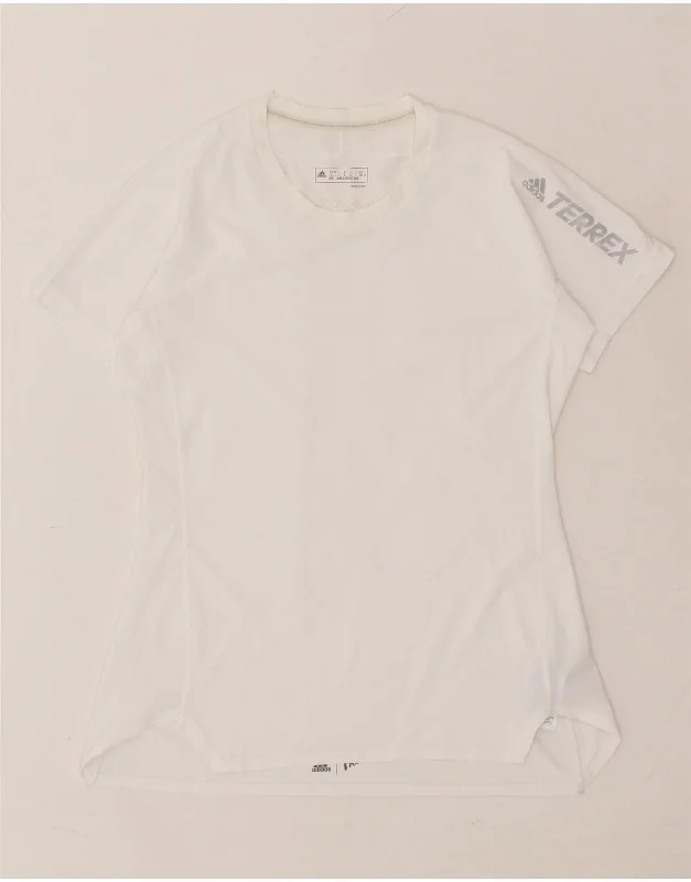 ADIDAS Womens Graphic T-Shirt Top UK 8/10 Small White Polyester Plaid T-Shirt Polka Dot Checkered ADIDAS Womens Graphic T-Shirt Top UK 8/10 Small White Polyester Plaid T-Shirt Polka Dot Checkered