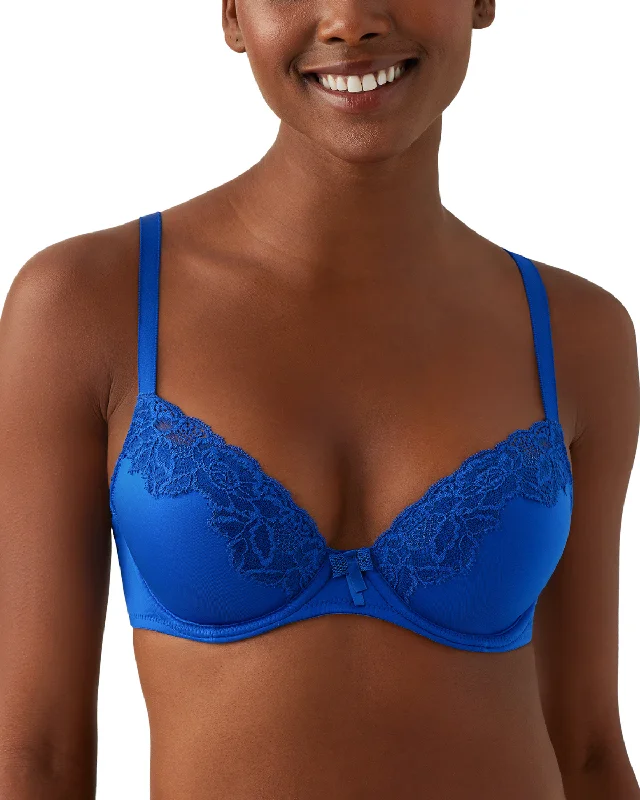 B. Tempt'd by Wacoal Always Composed Underwire T-Shirt Bra - 953223 - Surf Blue Notch Collar Peter Pan Collar Cowl Neck B. Tempt'd by Wacoal Always Composed Underwire T-Shirt Bra - 953223 - Surf Blue Notch Collar Peter Pan Collar Cowl Neck