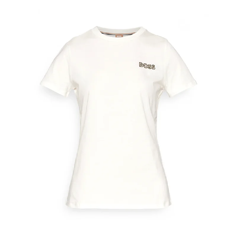T-Shirt Slim-Fit in Pure Cotton - Open White Denim Fabric Leather Fabric Suede Fabric T-Shirt Slim-Fit in Pure Cotton - Open White Denim Fabric Leather Fabric Suede Fabric