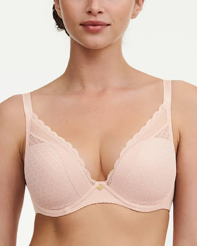 Chantelle Norah Chick Plunge T-Shirt Bra - C16MNA Print Jacquard Patchwork
