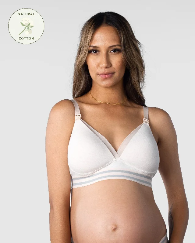 ELEVATE COTTON SHELL T-SHIRT NURSING BRA - WIREFREE Polka Dot Checkered Tartan