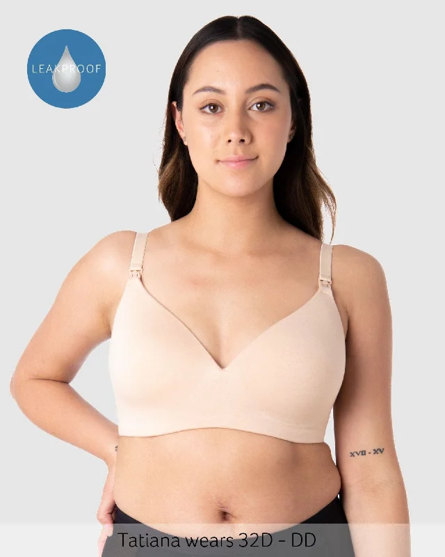 EMBRACE LEAKPROOF FRAPPE T-SHIRT NURSING BRA - WIREFREE Spandex Blend Rayon Blend Denim Blend EMBRACE LEAKPROOF FRAPPE T-SHIRT NURSING BRA - WIREFREE Spandex Blend Rayon Blend Denim Blend
