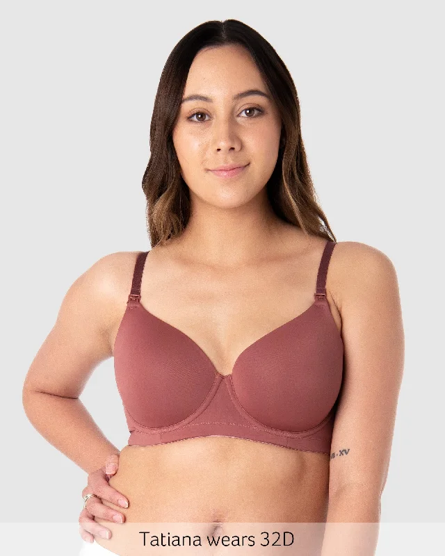 Forever Yours T-Shirt Nursing Bra - Spice Elasticated Padded Insulated