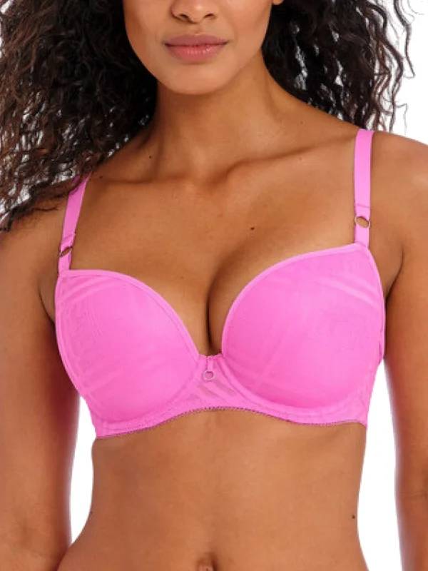Fatale Moulded Plunge T-Shirt Bra - Candy Blossom Oversized T-Shirt Spandex breathable Fatale Moulded Plunge T-Shirt Bra - Candy Blossom Oversized T-Shirt Spandex breathable