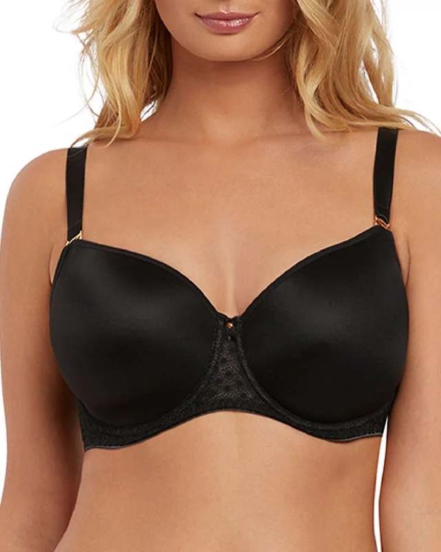 Freya Starlight Underwire T-Shirt Bra - AA5200 - Black Graphic T-Shirt Round Neck Polyester Freya Starlight Underwire T-Shirt Bra - AA5200 - Black Graphic T-Shirt Round Neck Polyester