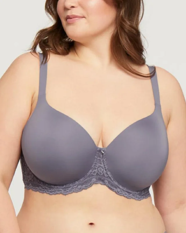 Montelle Pure Plus Full Coverage T-Shirt Bra (More colors available) - 9320 - Grey Satin Blend Silk Blend Wool Blend Montelle Pure Plus Full Coverage T-Shirt Bra (More colors available) - 9320 - Grey Satin Blend Silk Blend Wool Blend