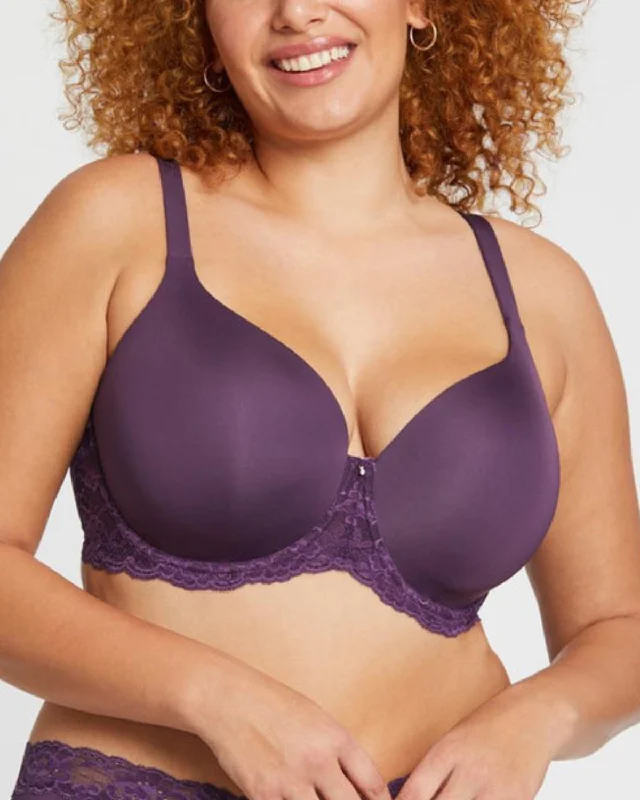 Montelle Pure Plus Full Coverage T-Shirt Bra (More colors available) - 9320 - Pinot Solid Print Embellished Montelle Pure Plus Full Coverage T-Shirt Bra (More colors available) - 9320 - Pinot Solid Print Embellished