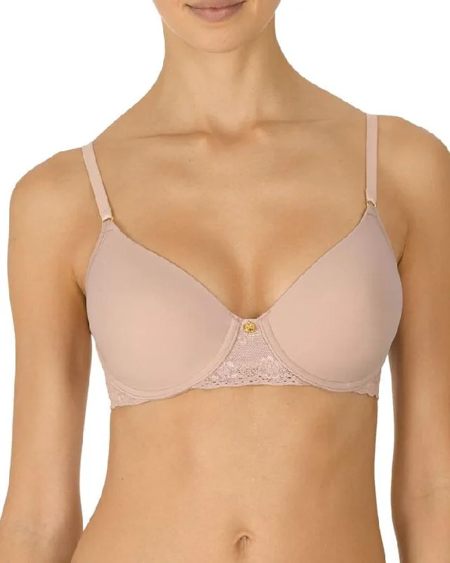 Natori Bliss Perfection T-Shirt Bra - 721154 - Rose Beige V-Neck T-Shirt Long Sleeve Cotton Natori Bliss Perfection T-Shirt Bra - 721154 - Rose Beige V-Neck T-Shirt Long Sleeve Cotton