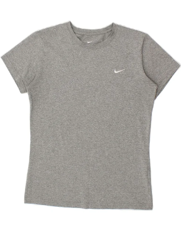 NIKE Womens Dri Fit T-Shirt Top UK 10 Small Grey Polyester Houndstooth Herringbone Solid NIKE Womens Dri Fit T-Shirt Top UK 10 Small Grey Polyester Houndstooth Herringbone Solid
