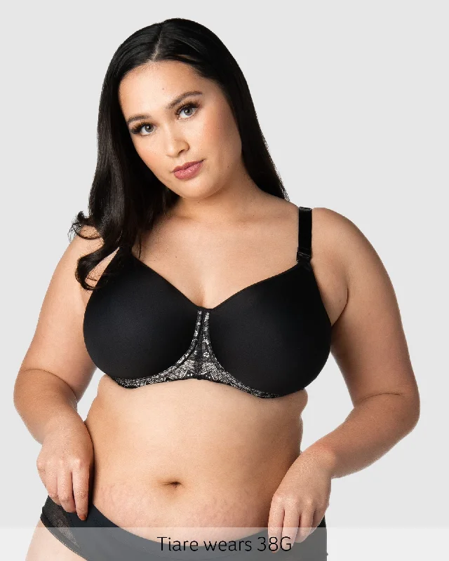Obsession Contour T-Shirt Nursing Bra - Black Faux Fur Fabric Real Fur Fabric Shearling Fabric Obsession Contour T-Shirt Nursing Bra - Black Faux Fur Fabric Real Fur Fabric Shearling Fabric