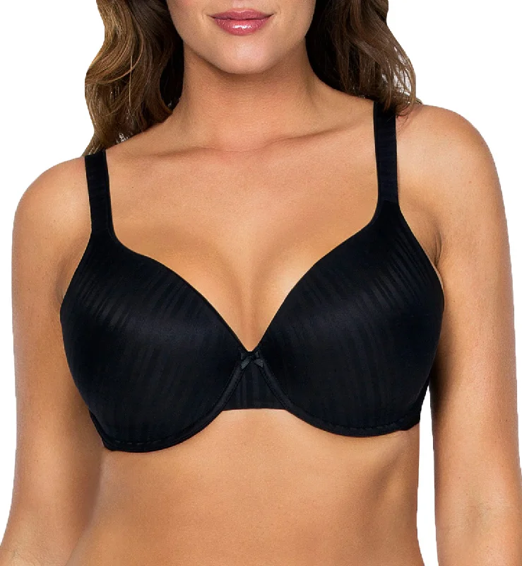 Parfait Aline Full Coverage Underwire T-shirt Bra (P5251) - Black Print Jacquard Patchwork Parfait Aline Full Coverage Underwire T-shirt Bra (P5251) - Black Print Jacquard Patchwork