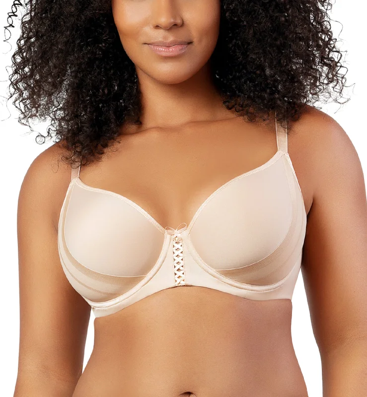 Parfait Shea Spacer T-Shirt Underwire Bra (P6061) - Bare Solid Color Striped Floral