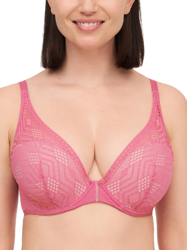 Ondine Plunge T-Shirt Bra - Gardenia Jersey Fabric Tulle Fabric Batik Fabric