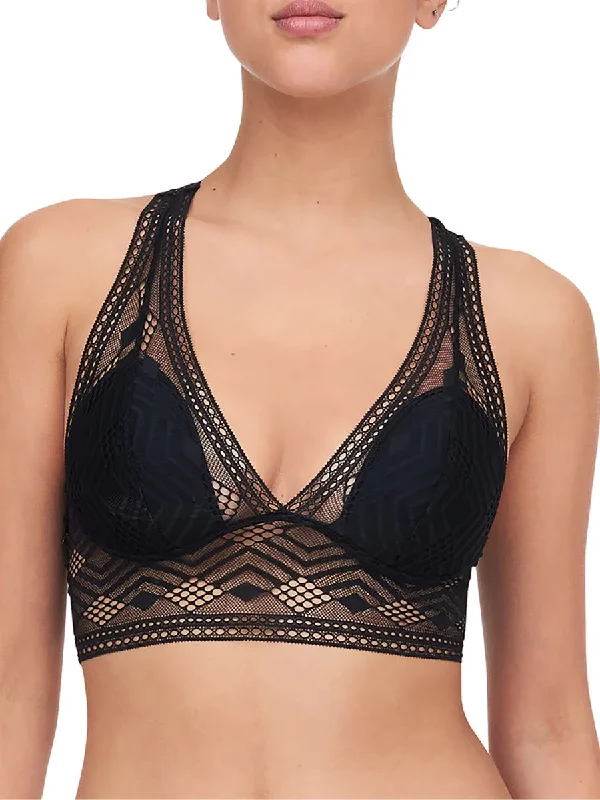 Ondine Wireless T-Shirt Bra - Black Cotton Fabric Linen Fabric Terry Fabric