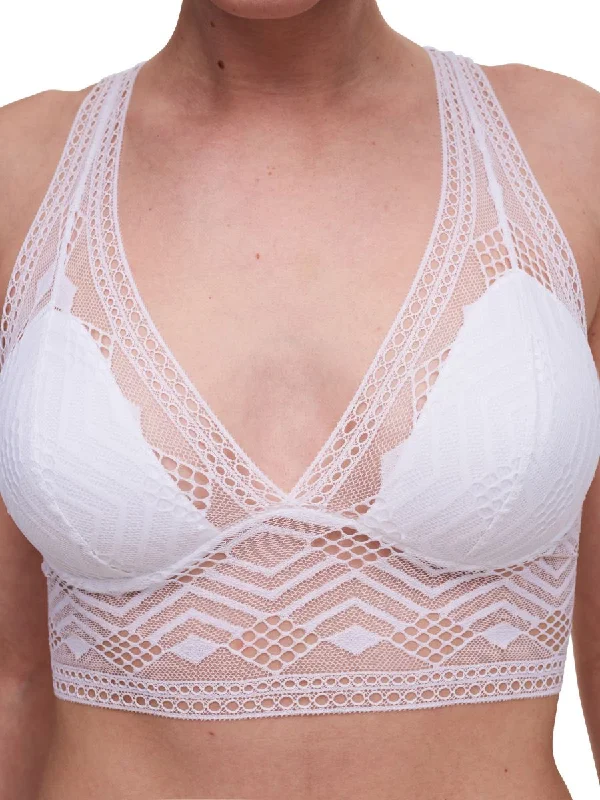 Ondine Wireless T-Shirt Bra - White Basic T-Shirt Crew Neck Short Sleeve