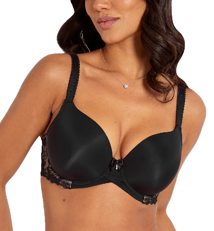 Pour Moi Sofia Padded T-Shirt Underwire Bra (3835) - Black Jersey Fabric Tulle Fabric Batik Fabric Pour Moi Sofia Padded T-Shirt Underwire Bra (3835) - Black Jersey Fabric Tulle Fabric Batik Fabric