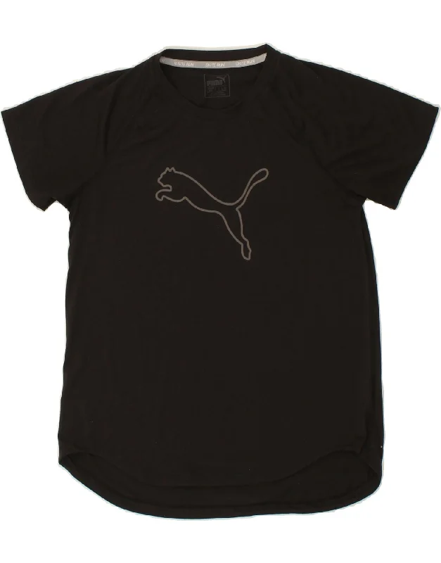 PUMA Womens Graphic T-Shirt Top UK 12 Medium Black Polyester Spandex Blend Rayon Blend Denim Blend PUMA Womens Graphic T-Shirt Top UK 12 Medium Black Polyester Spandex Blend Rayon Blend Denim Blend