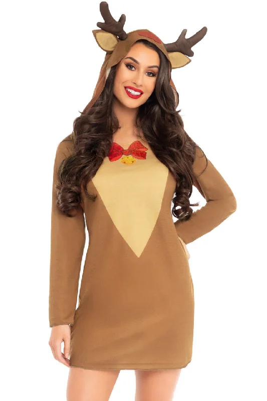 Reindeer T-Shirt Dress Faux Fur Fabric Real Fur Fabric Shearling Fabric