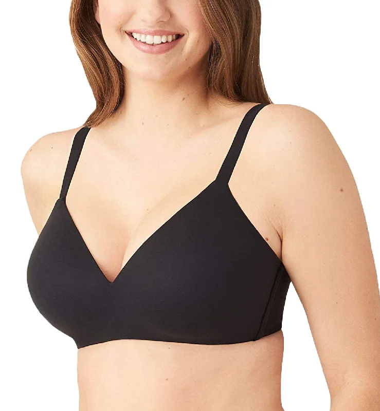 Wacoal How Perfect Wire Free Contour T-Shirt Bra (852189) - Black Chenille Blend Fleece Blend Nylon Blend Wacoal How Perfect Wire Free Contour T-Shirt Bra (852189) - Black Chenille Blend Fleece Blend Nylon Blend
