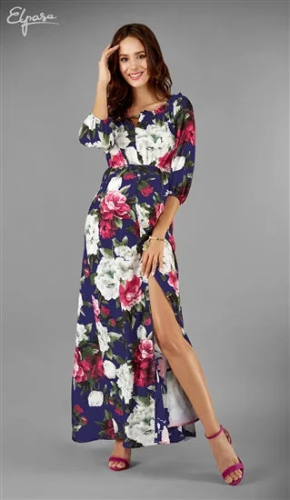 Elpasa Maternity & Nursing Maxi Dress Kiara Fashionable Layered Maxi Dress