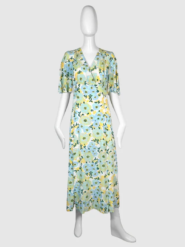 Floral Maxi Dress - Size S Comfortable Flowy Maxi Dress