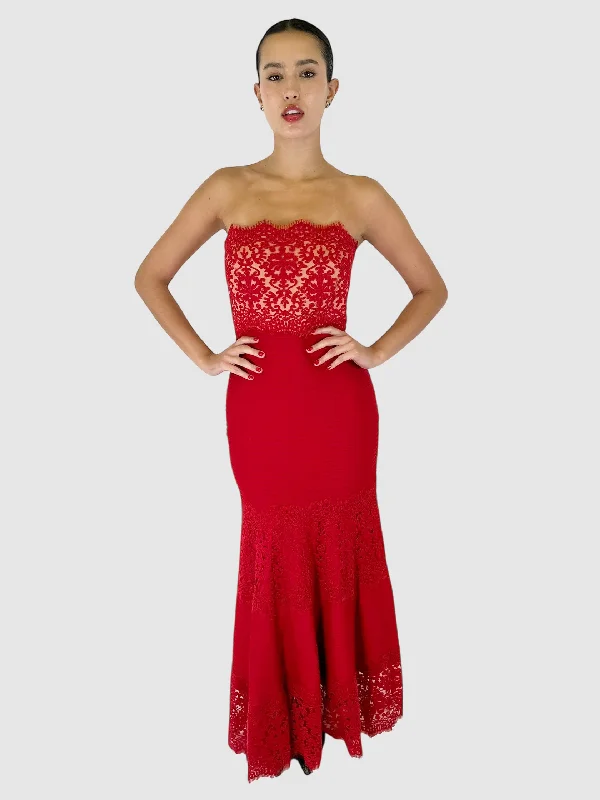 Lace Detailing Textured Maxi Dress - Size S Chic Sleeveless Maxi Dress