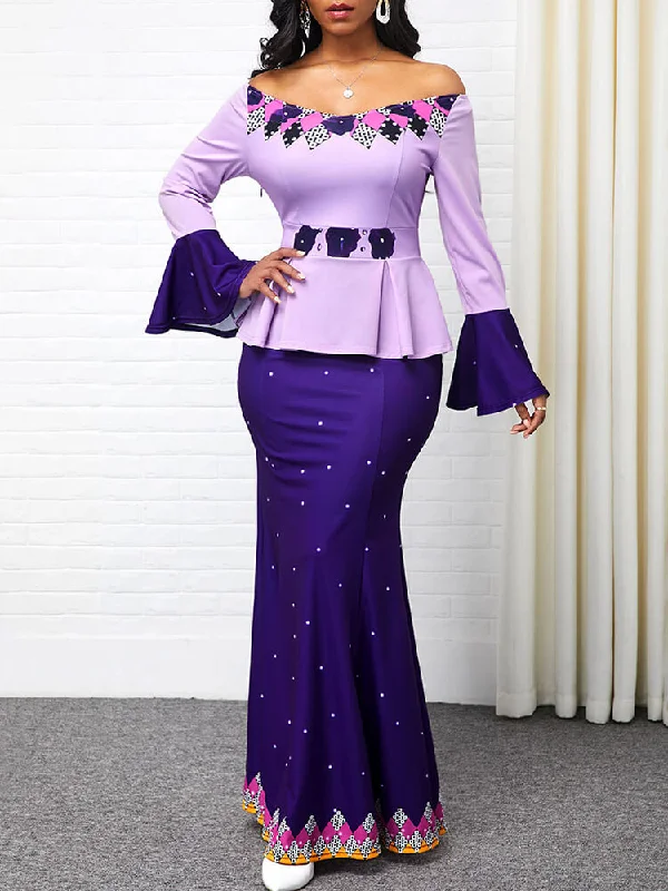 Long Sleeve Floral Print Ruffle Bodycon Maxi Dresses Trendy Button Front Maxi Dress
