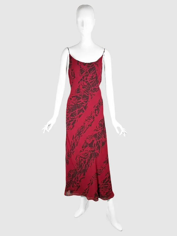 Low Ruffled Back Maxi Dress - Size 10 Comfortable Ruffle Maxi Dress
