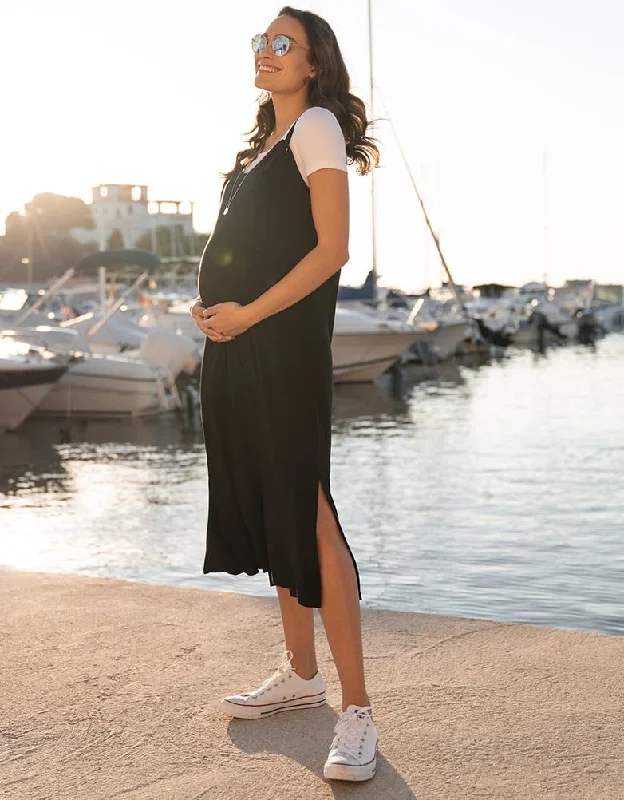 Seraphine Black Midi Maternity & Nursing Maxi Dress Daphne Stylish Pleated A-Line Maxi Dress Seraphine Black Midi Maternity & Nursing Maxi Dress Daphne Stylish Pleated A-Line Maxi Dress