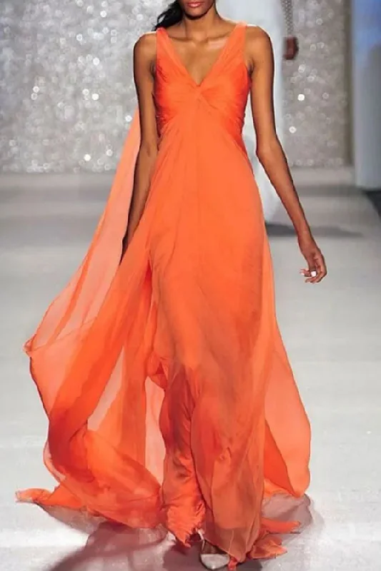 storexq Solid Color Glamorous Twist Front Trailing Maxi Dress Cozy Wrap Maxi Dress