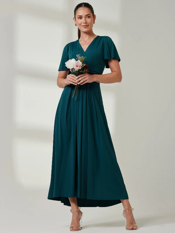 Wrap Bodice Super Smooth Jersey Maxi Dress, Forest Green Fashionable Chiffon Maxi Dress Wrap Bodice Super Smooth Jersey Maxi Dress, Forest Green Fashionable Chiffon Maxi Dress