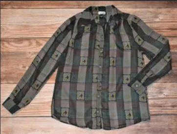 Tasha Polizzi Theodora Chiffon Equestrian Print Blouse Embroidered Cotton Blouse