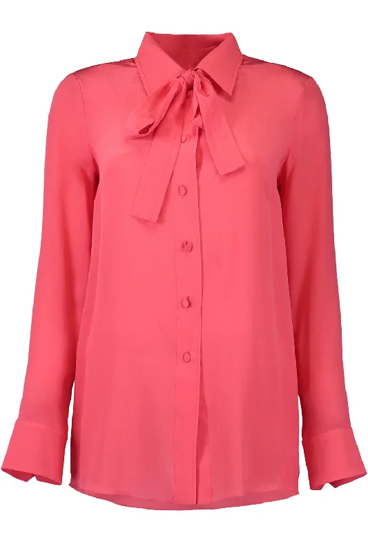 Tie Neck Blouse Elegant Peplum Blouse