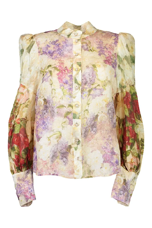 Sensory Spliced Blouse Smart Business Blouse