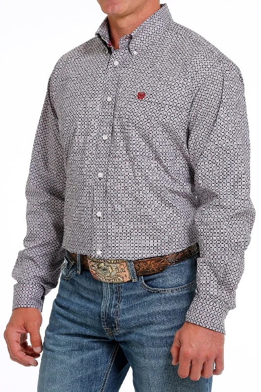 Cinch Men's Long Sleeve Button Down Shirt Lightweight Tunic Blouse