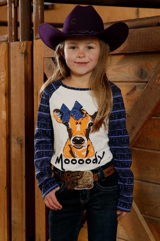 Cruel Girl Long Sleeve Raglan Moody Tee Shirt Classic Minimalist Blouse