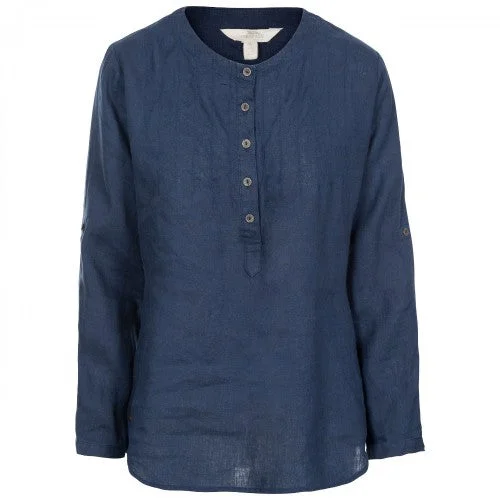 Trespass Womens Messina Casual Cotton Blouse Sheer Mesh Blouse