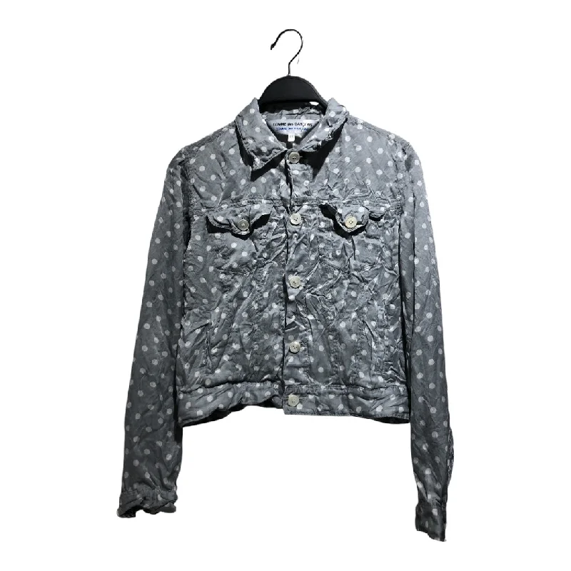 COMME des GARCONS/Blouse/L/Polka dot/Silk/GRY/ Subtle Shimmer Blouse