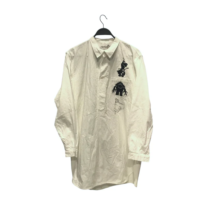COMME des GARCONS/Disney/LS Blouse/L/Cotton/WHT/FROZEN Sleeveless Chiffon Blouse