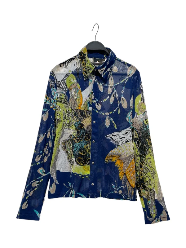 Just cavalli/LS Blouse/L/All Over Print/Nylon/NVY/two women Bell Sleeve Blouse