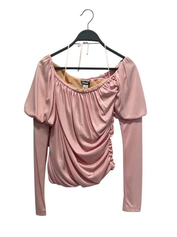 DOLCE&GABBANA/LS Blouse/30/PNK/Puff Sleeve/ Soft Pastel Blouse