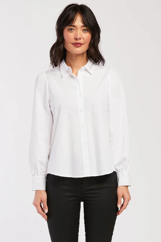 Allora Long Sleeve Button Up Blouse Casual Stripe Blouse