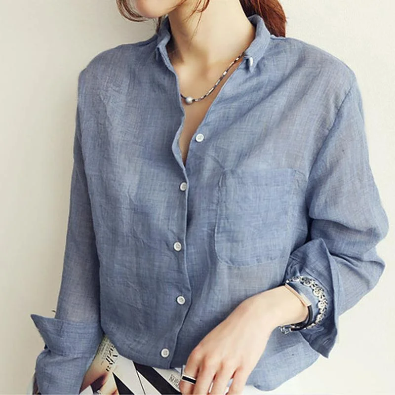 Tops For Women Long Sleeve Blouse Boho Printed Blouse